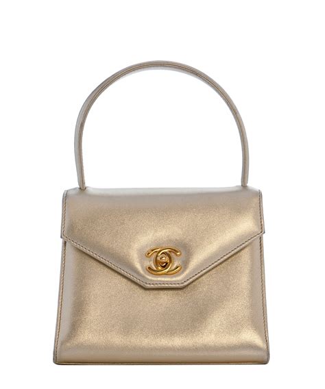 chanel handbag gold handle